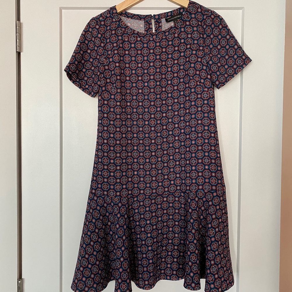 BR Foulard Flounce Drop Waist Dress - Size 0
